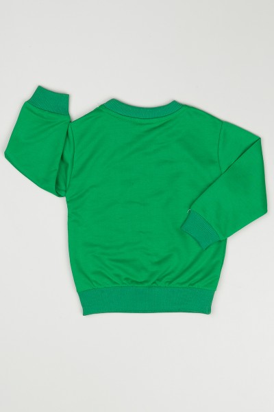 Yeşil (2-5 Yaş) Collage Baskılı Erkek Çocuk Sweatshirt 90255