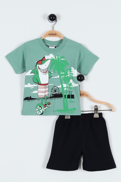 yesil-2-5-yas-kopek-baligi-palmiye-baskili-sortlu-erkek-cocuk-takim-185096