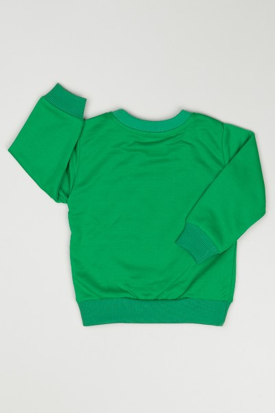 Yeşil (2-5 Yaş) Mickey Mouse Baskılı Erkek Çocuk Sweatshirt 90260