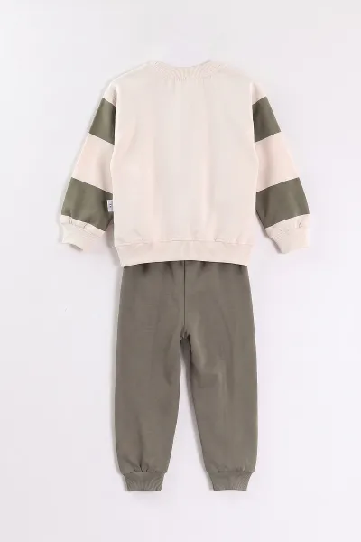 Yeşil (2-5 Yaş) Sportif Baskılı Erkek Çocuk Takım 471352
