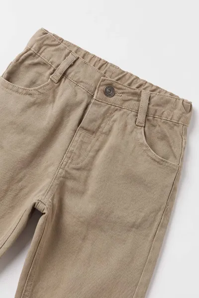 Yeşil (2-6 Yaş) Baskılı Badili Gabardin Pantolonlu ve Montlu Erkek Çocuk 3'lü Takım 499754