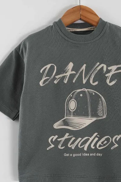 Yeşil (2-6 Yaş) Dance Studios Baskılı Şortlu Süprem Erkek Çocuk Yazlık Takım 438085