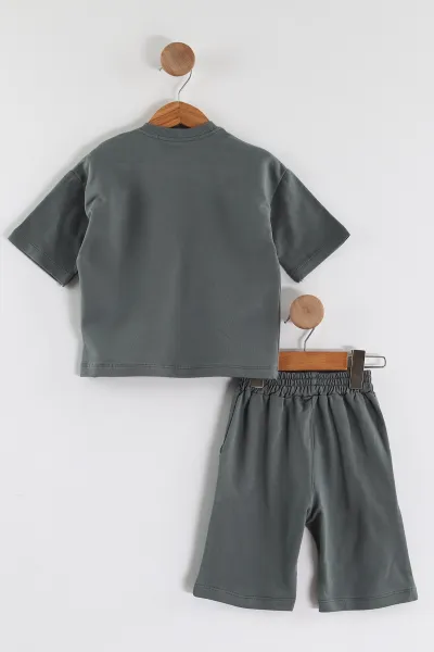 Yeşil (2-6 Yaş) Dance Studios Baskılı Şortlu Süprem Erkek Çocuk Yazlık Takım 438085