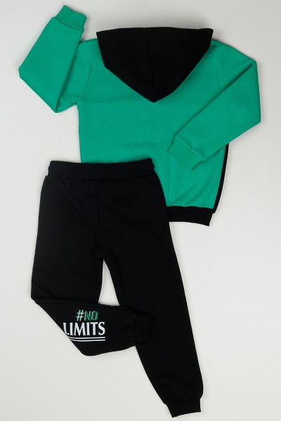 Yeşil (2-6 Yaş) No Limits Baskılı İçi Şardonlu Erkek Çocuk Takım 86191