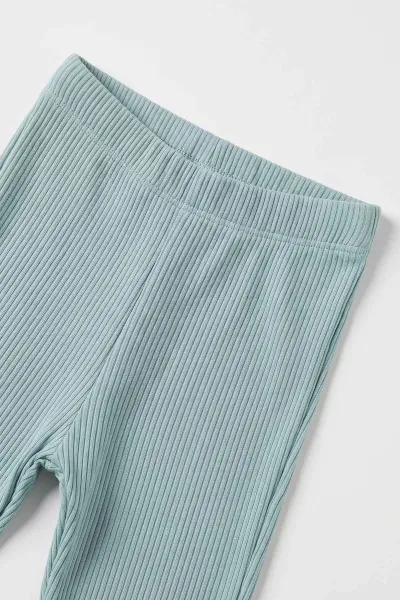Yeşil (2-8 Yaş) Karakter Baskılı 2 İp Sweatli Fitilli Taytlı Kız Çocuk 2'li Takım 500381