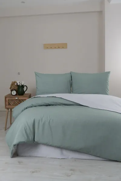 Yeşil 200x220 Cm Bella Home Battal Boy New Box Nevresim Takımı 446745