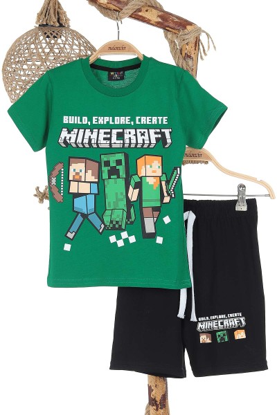 yesil-3-10-yas-minecraft-baskili-erkek-cocuk-takim-171042