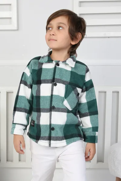 yesil-3-12-yas-ekoseli-cep-detayli-polar-erkek-cocuk-gomlek-329010