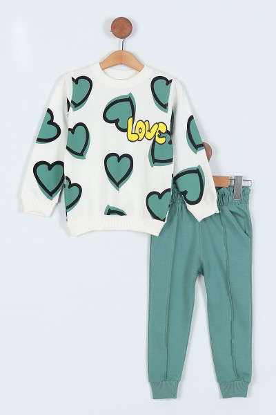 yesil-3-6-yas-kalp-love-baskili-iki-ip-kiz-cocuk-takim-216572