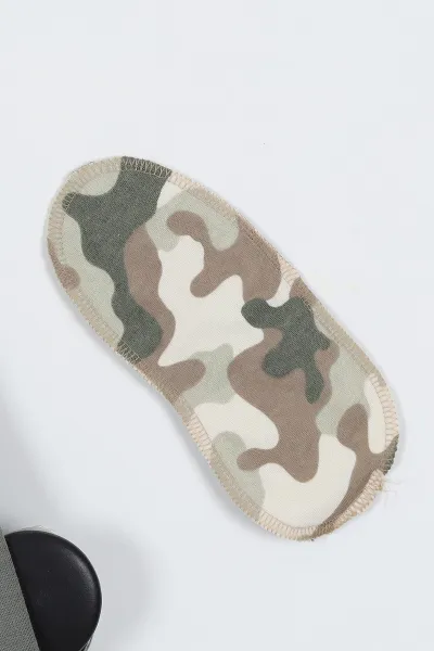 Yeşil  (3-6 Yaş) Kamuflaj Desenli  Göz Bandı Detaylı Erkek Çocuk Pijama Takım  334656