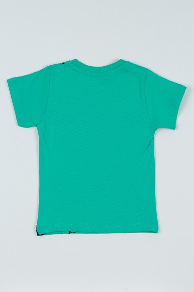 Yeşil (3-7 Yaş) Street Style Erkek Çocuk Tişört 94532