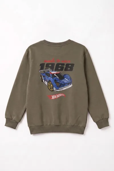 Yeşil (4-12 Yaş)Baskılı  2 İp Erkek Çocuk Sweatshirt 493701
