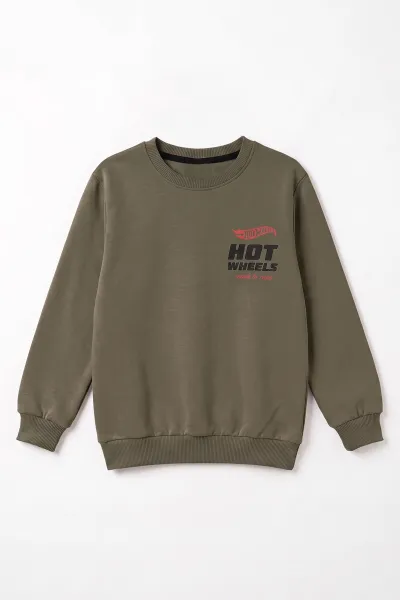 Yeşil (4-12 Yaş)Baskılı  2 İp Erkek Çocuk Sweatshirt 493701