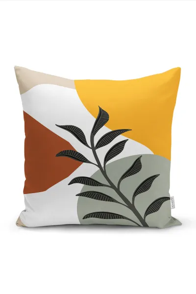 Yeşil 43x43 Dijital Baskılı Fermuarlı Modern Kırlent Kılıfı 272395