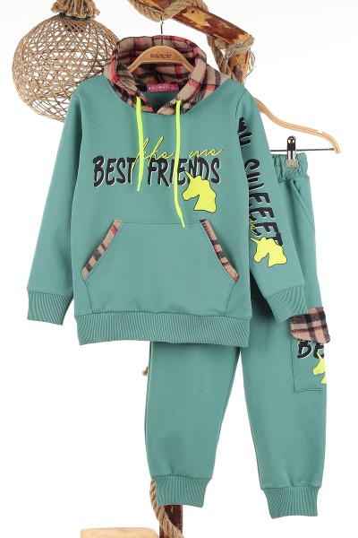 yesil-5-8-yas-best-friends-baskili-kapusonlu-kiz-cocuk-mevsimlik-ikili-takim-133720