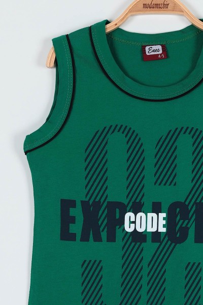 Yeşil (5-8 Yaş) Explıcıt Code Şortlu Erkek Çocuk Takım 187876