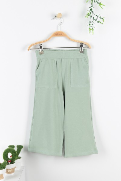 Yeşil (5-8 Yaş) Fashion Baskılı Kol Detaylı Kız Çocuk Takım 172739