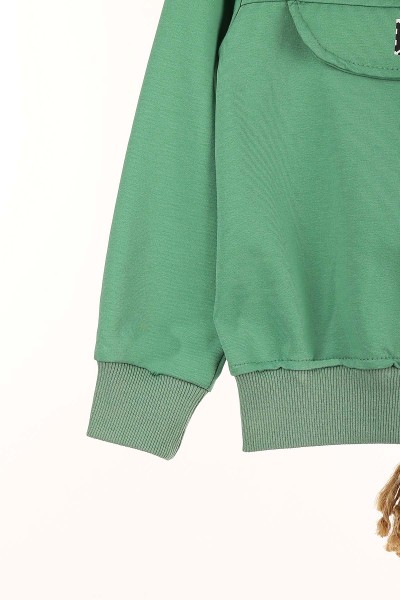 Yeşil (5-8 Yaş) Favorıte Life Kapşonlu Erkek Çocuk Sweat 148958