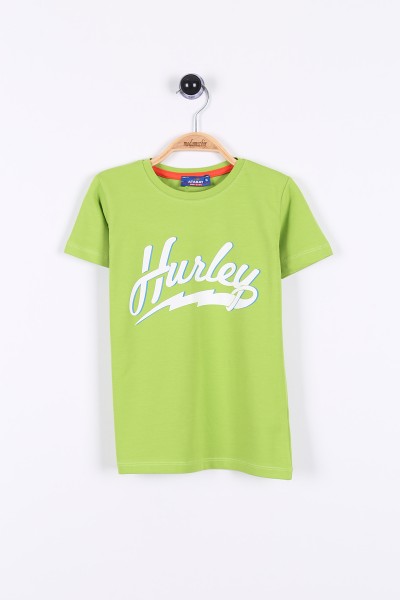Yeşil (5-8 Yaş) Hurley Yazılı Erkek Çocuk Tişört 175084