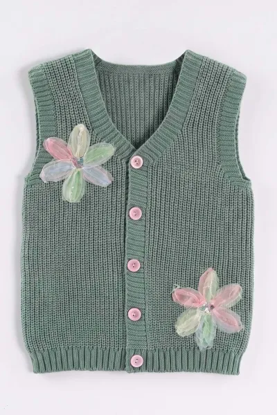 yesil-5-8-yas-pullu-cicek-motifli-triko-selanik-kiz-cocuk-yelek-474273
