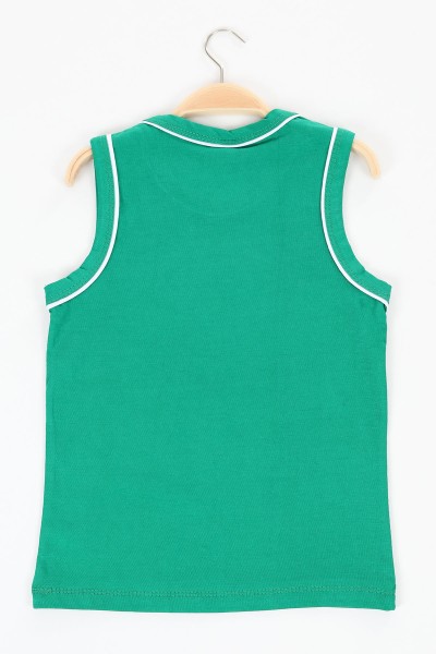 Yeşil (5-8 yaş)Kolsuz Spıder-Man Baskılı Erkek Çocuk Tişört 121061