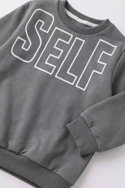 Yeşil (5-9 Yaş)Self Baskılı  3 İp Şardonlu Erkek Çocuk Kışlık Takım 499651