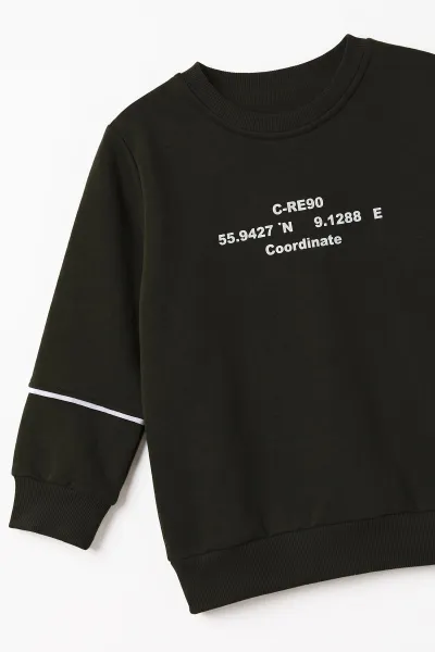 Yeşil (6-10  Yaş)  Coordinate Baskılı   3  İp Şardonlu Erkek Çocuk Kışlık Takım 500148