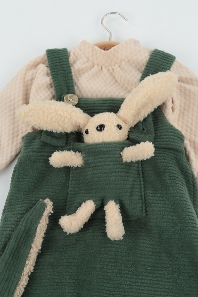 Yeşil (6-18 Ay ) Tavşanlı Kız Çocuk Slopet Takım 134707