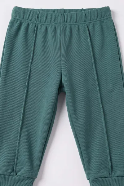 Yeşil (6-18 Ay)Little Bear Baskılı Çıtçıtlı Çimalı Erkek Bebek Takım 477950