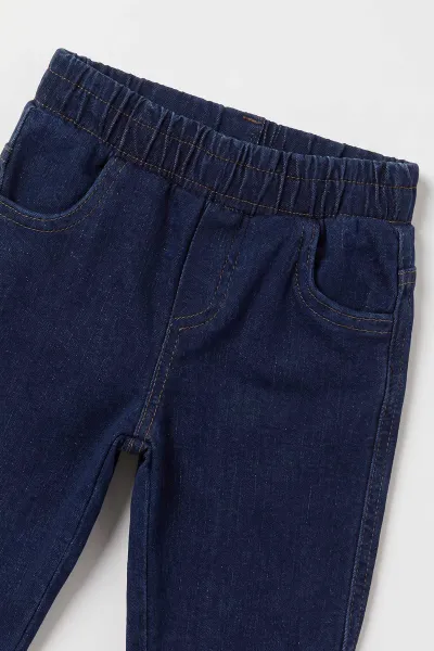 Yeşil (6-24 Ay) Süzene Ayıcık Nakışlı Ceketli Kot Pantolonlu Erkek  Bebek 3'lü Takım 501529