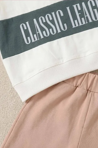 Yeşil (6-24 Ay)Classic Leauge Baskılı Polo Yaka   Tişört ve Şortlu Erkek Bebek Yazlık Takım 467558