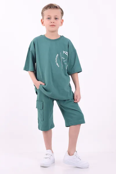 yesil-7-10-yas-baskili-sortlu-penye-erkek-cocuk-yazlik-takim-347474