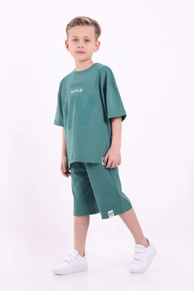 yesil-7-10-yas-style-baskili-sortlu-penye-erkek-cocuk-yazlik-takim-347469