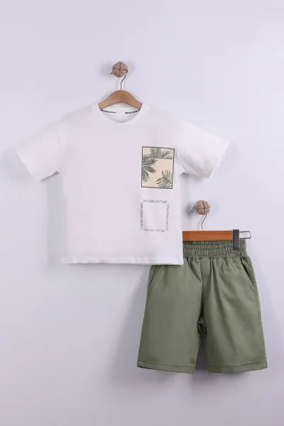 yesil-7-11-yasnatural-picture-baskili-tisortlu-gabardin-sortlu-erkek-cocuk-yazlik-takim-441934