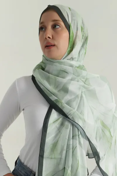Yeşil 75x180 Cm Our Fashion Dijital Baskılı Desenli Nova Şal 396806