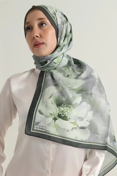 Yeşil 75x180 Cm Our Fashion Dijital Baskılı Desenli Soft Şal 396820