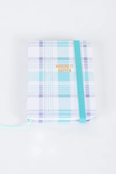 Yeşil 7x10 Cm Desenli Lastikli Bloknot Defter-Notebook 392509