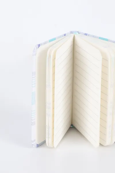 Yeşil 7x10 Cm Desenli Lastikli Bloknot Defter-Notebook 392509