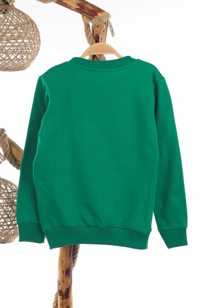 Yeşil (8-12 Yaş) Freedom Baskılı İki İp Şardonlu Erkek Çocuk sweat 139790