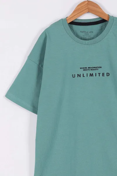 Yeşil (8-12 Yaş) Unlimited Baskılı Erkek Çocuk Takım 271616