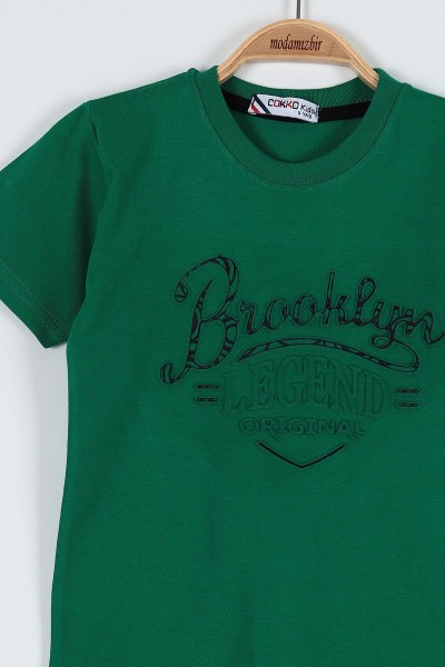 Yeşil (9-12 Yaş) Brooklyn Legend Baskılı Belden Bağlamalı Erkek Çocuk Takım 183086