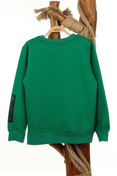 Yeşil (9-12 Yaş) Mestar Baskılı Erkek Çocuk Sweat 154290