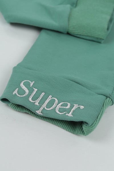Yeşil (9-12 Yaş) Süper Kız Çocuk Eşofman Alt 131431
