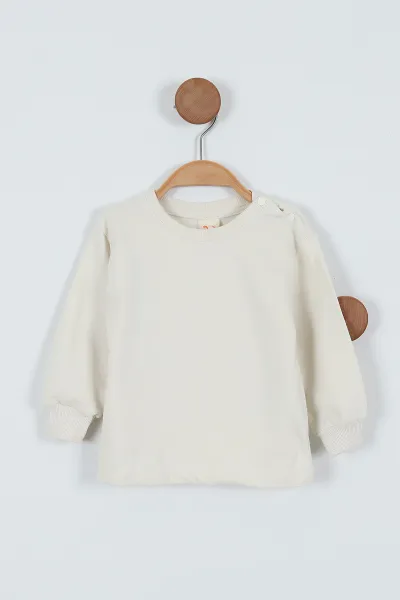 Yeşil (9-24 Ay)Kolsuz Kapüşonlu Sweatshirtlü Erkek Bebek Takım 345277