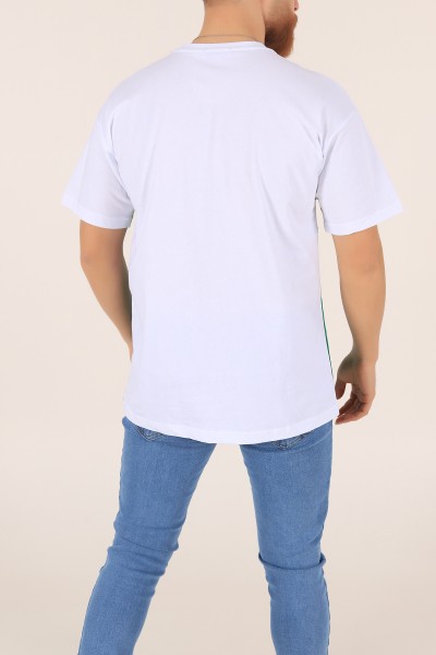 Yeşil A Counsel Of Perfectıon Baskılı Oversize Erkek Tişört 169682