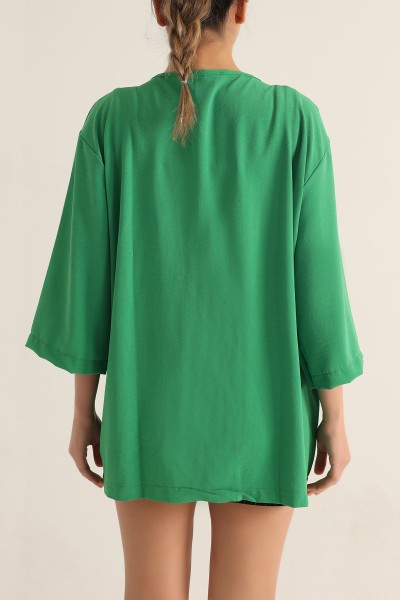Yeşil Aerobin Kumaş Bayan Kimono 176769