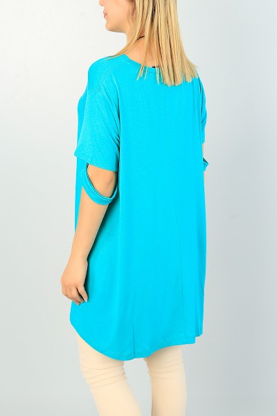Yeşil Asimetrik Kesim Bluz 68660