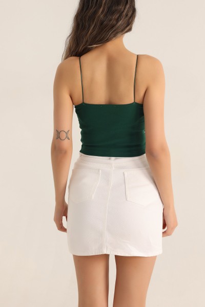 Yeşil Bağlamalı Krep Bluz 177799