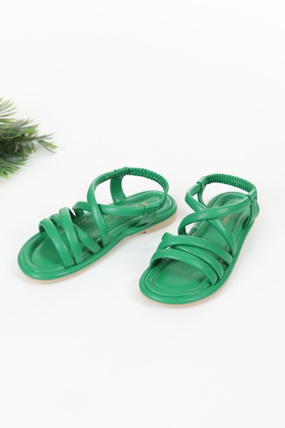 Yeşil Bantlı Kadın Sandalet 121258