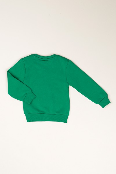 Yeşil Baskılı İçi Şardonlu Erkek Çocuk Sweat 77476